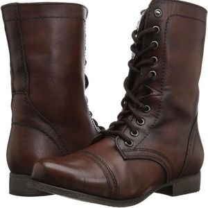 Steve Madden Leather Troopa Combat Boot